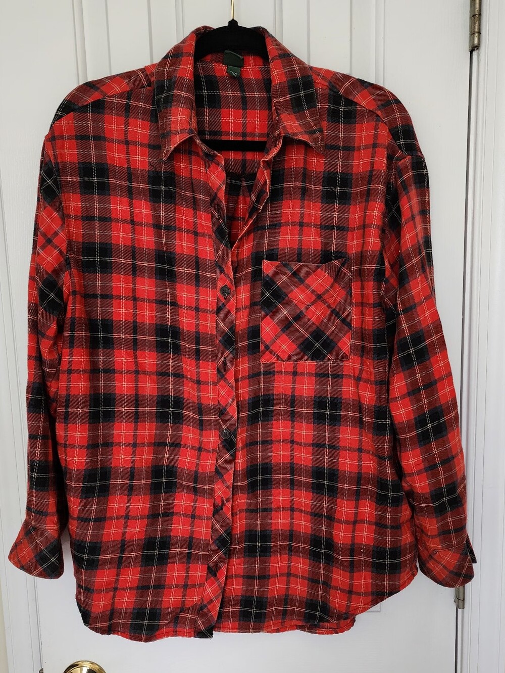 Womens Red Flannel Shirt Small